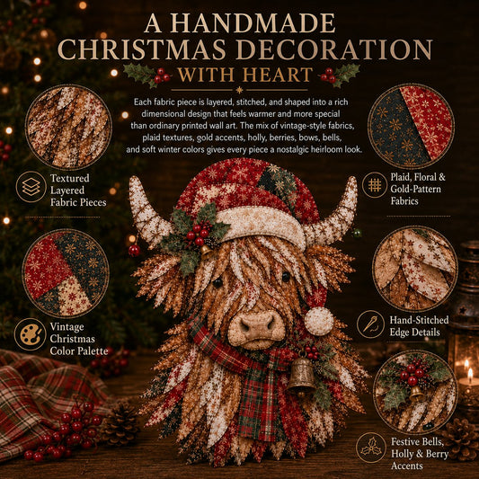 LAST DAY 50% OFF - 🎅Christmas Patchwork Fabric DIY Decor Kit – Stunning Results, Zero Experience Needed