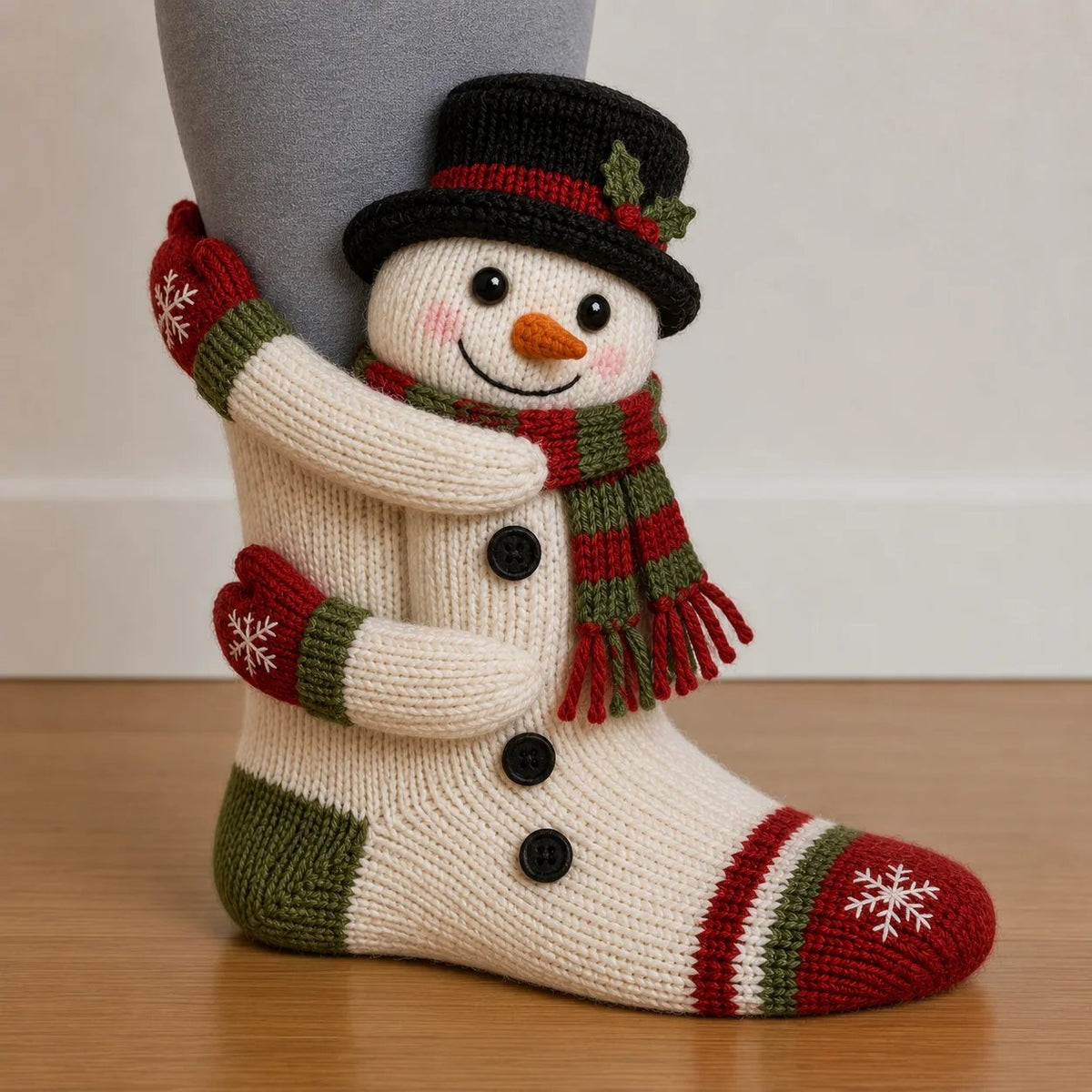🧦3D Hugging Christmas Socks 🎅 Cute Knit Holiday Socks 5 Designs🧦A Pair