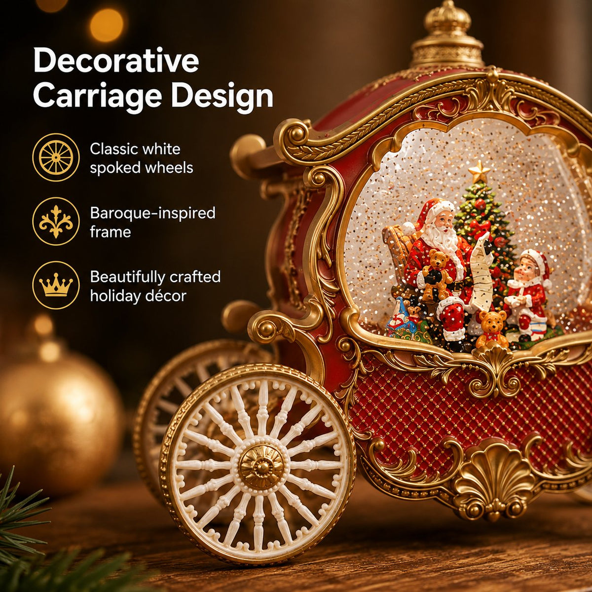 Bring Christmas Magic Home with a Snowing Carriage Lantern 🎄✨🎅
