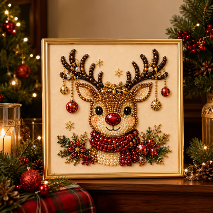 🧘Relaxing & Beginner-Friendly - 🎨💎DIY Christmas Pearl Diamond Painting Art Kit