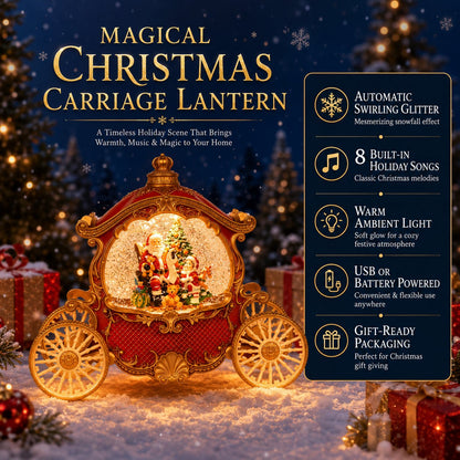 Bring Christmas Magic Home with a Snowing Carriage Lantern 🎄✨🎅