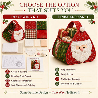 ⏳ Last Day 50% OFF – 🎄 Christmas Character Quilted Carry Basket🎁✨