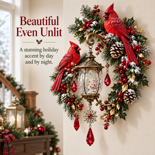 🔥Last Day 49% OFF🔥Cardinal Christmas Lantern Glow – Lighted Holiday Wall Decor