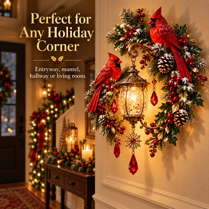 🔥Last Day 49% OFF🔥Cardinal Christmas Lantern Glow – Lighted Holiday Wall Decor