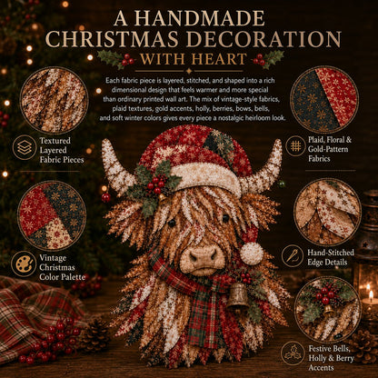 LAST DAY 50% OFF - 🎅Christmas Patchwork Fabric DIY Decor Kit – Stunning Results, Zero Experience Needed