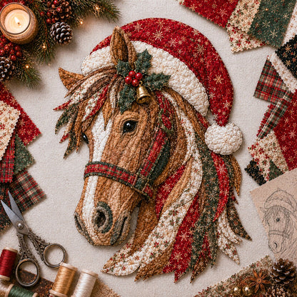 LAST DAY 50% OFF - 🎅Christmas Patchwork Fabric DIY Decor Kit – Stunning Results, Zero Experience Needed