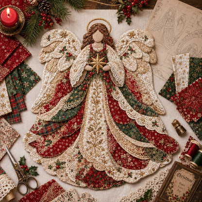 LAST DAY 50% OFF - 🎅Christmas Patchwork Fabric DIY Decor Kit – Stunning Results, Zero Experience Needed