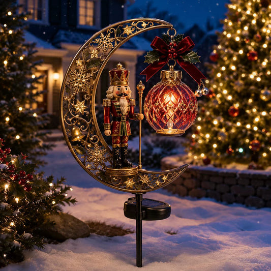 🔥LAST DAY 50% OFF  -Solar Christmas Crescent Garden Light 🎄✨