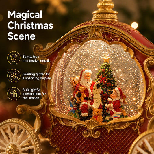 Bring Christmas Magic Home with a Snowing Carriage Lantern 🎄✨🎅