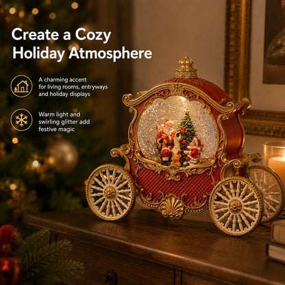Bring Christmas Magic Home with a Snowing Carriage Lantern 🎄✨🎅